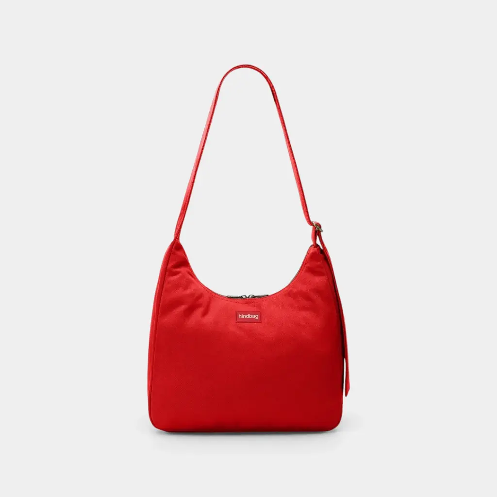 [HIND-7HINDCLAIRE_COT_RC_ETST] Sac hobo 'Claire' – Rouge carmin – Hindbag