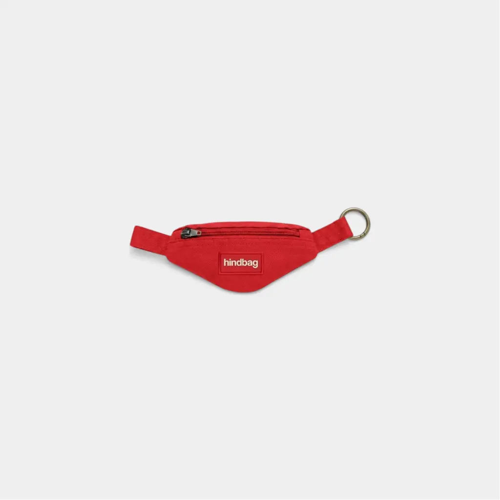[HIND-7HINDCOME2_COT_RC_ETST] Porte-clés 'côme' – Rouge carmin – Hindbag