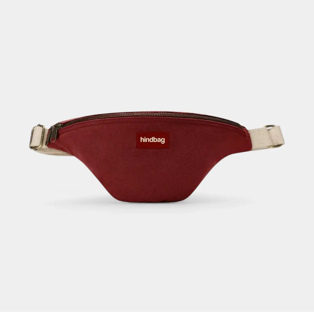 [HIND-7HINDOLI_COT_BDX_ETST] Sac banane 'Olivia' – Bordeaux – Hindbag