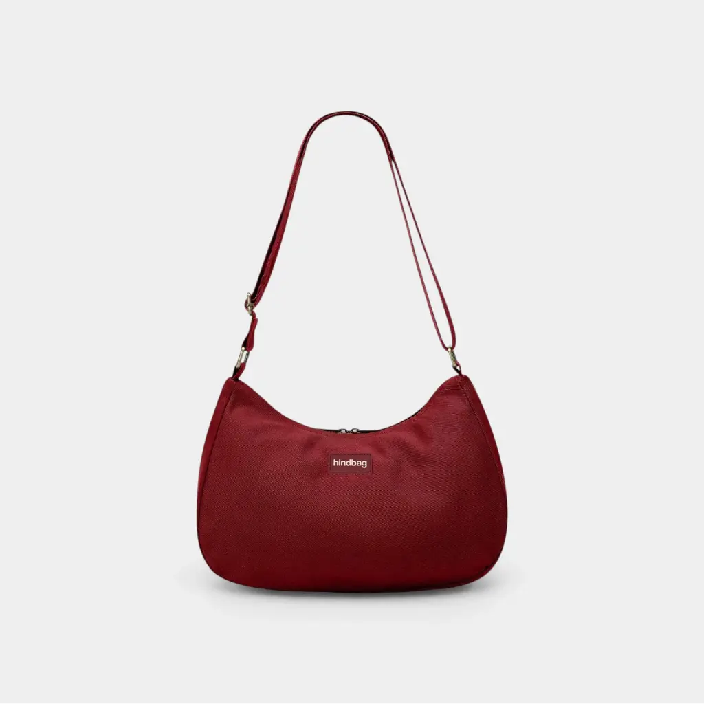 [HIND-7HINDROSA_COT_BDX_ETST] Sac en bandoulière 'Rosa' – Bordeaux – Hindbag