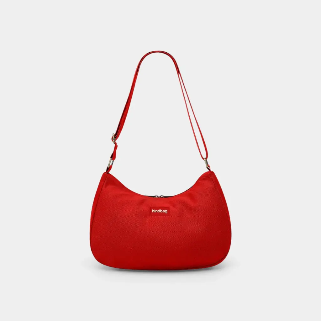[HIND-7HINDROSA_COT_RC_ETST] Sac en bandoulière 'Rosa' – Rouge carmin – Hindbag