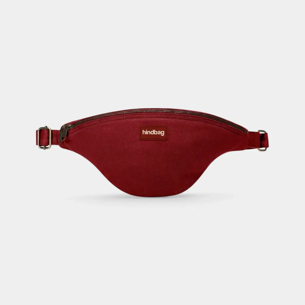 [HIND-7HINDSASHA_COT_BDX_ETST] Sac banane 'Sasha' – Bordeaux – Hindbag