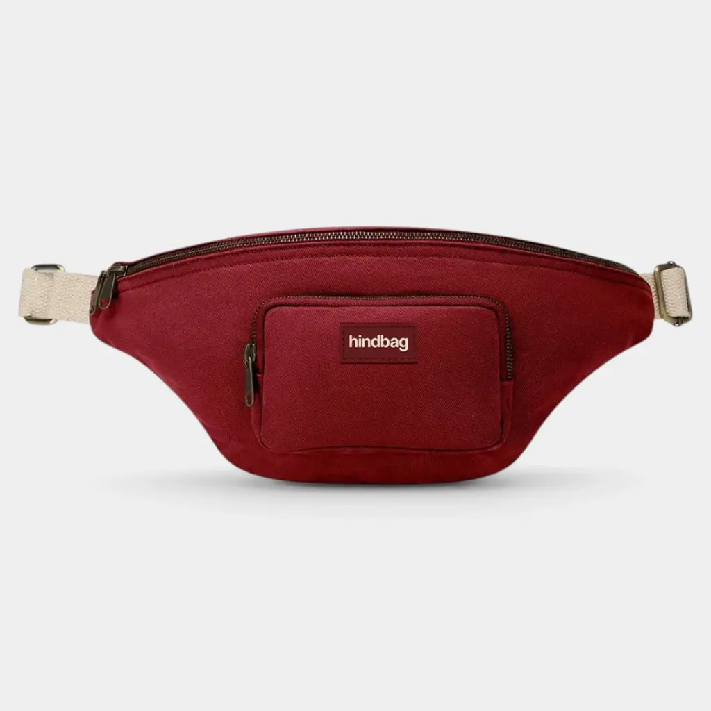 [HIND-7HINDSOFIA_COT_BDX_ETST] Sac banane XL 'Sofia' – Bordeaux – Hindbag