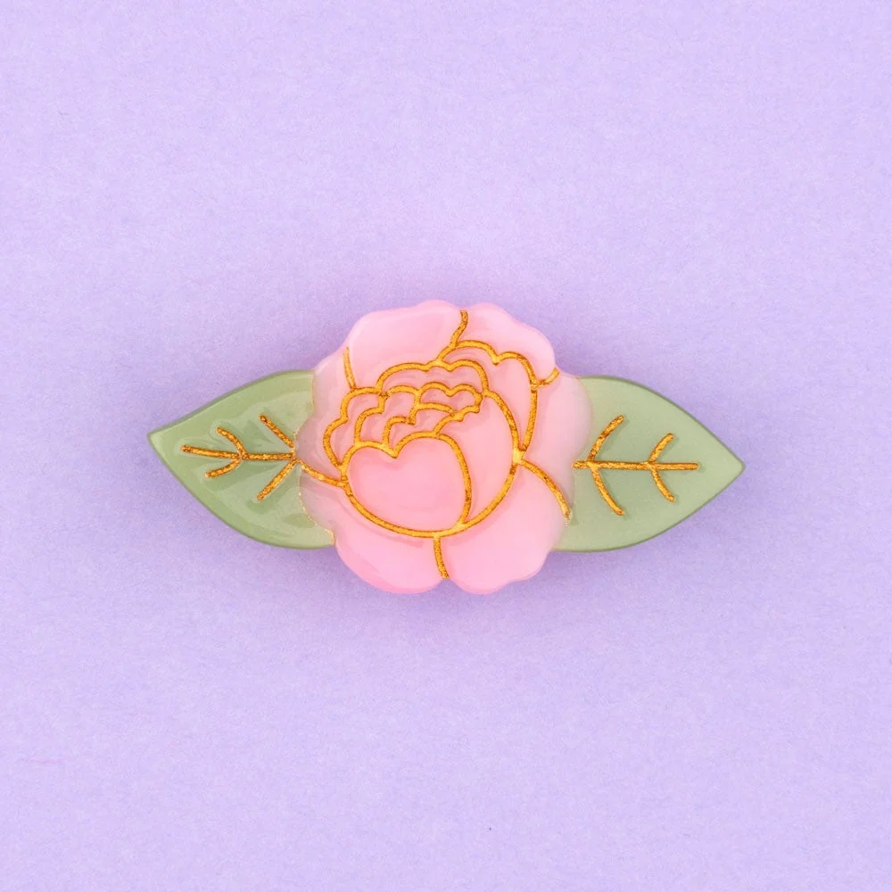 [COU-BARRETTEPIVOINE] Barrette 'Pivoine' – Coucou Suzette