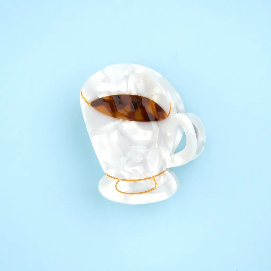[COU-PINCECAFE] Pince à cheveux 'Café' – Coucou Suzette
