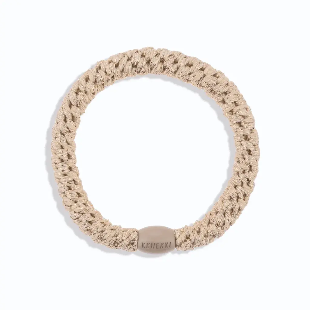[KNKK-21641] Élastique – Classique – Beige – Uni pailleté – Kknekki
