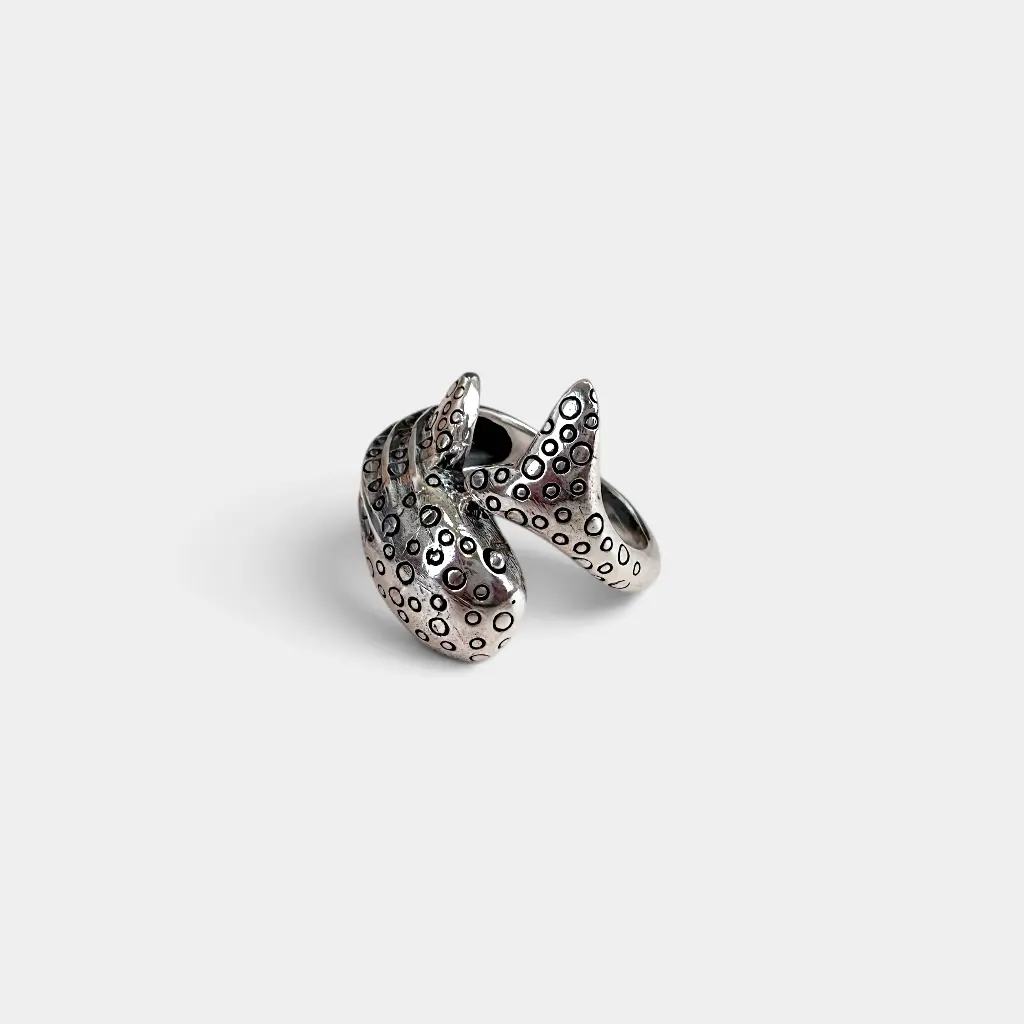 [BAAR-3576-60] Bague 'Requin-baleine' – Argent 925 – Taille 60 [3576]
