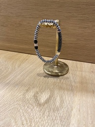 [DOZ-E0241-S] Bracelet Perles 6 mm Argent 925 Small Hématite [Bracelet] 