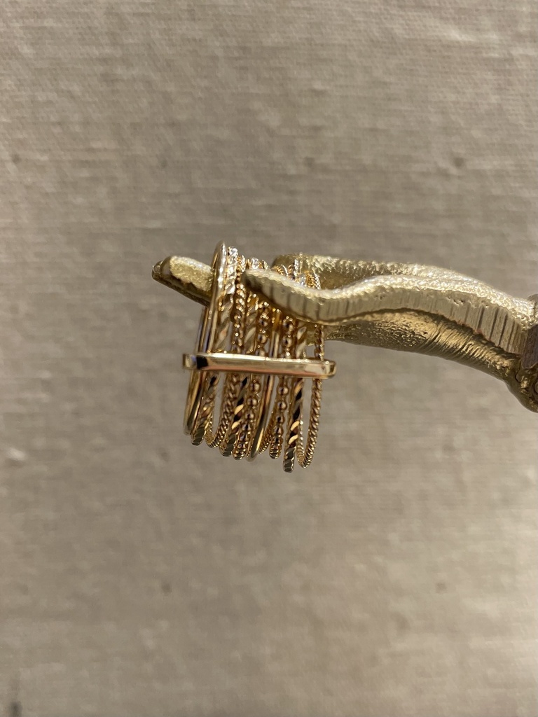 [BJ-6003-54] Bague Bingo Collection 9 Anneaux Plaqué Or - By Johanne