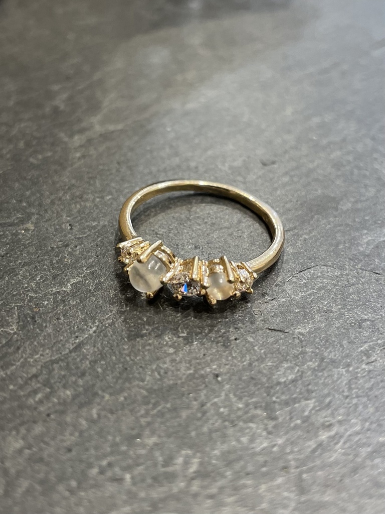 [BJ-6406-58] Bague Bingo Collection 5 Pierres Plaquée Or [Bague]