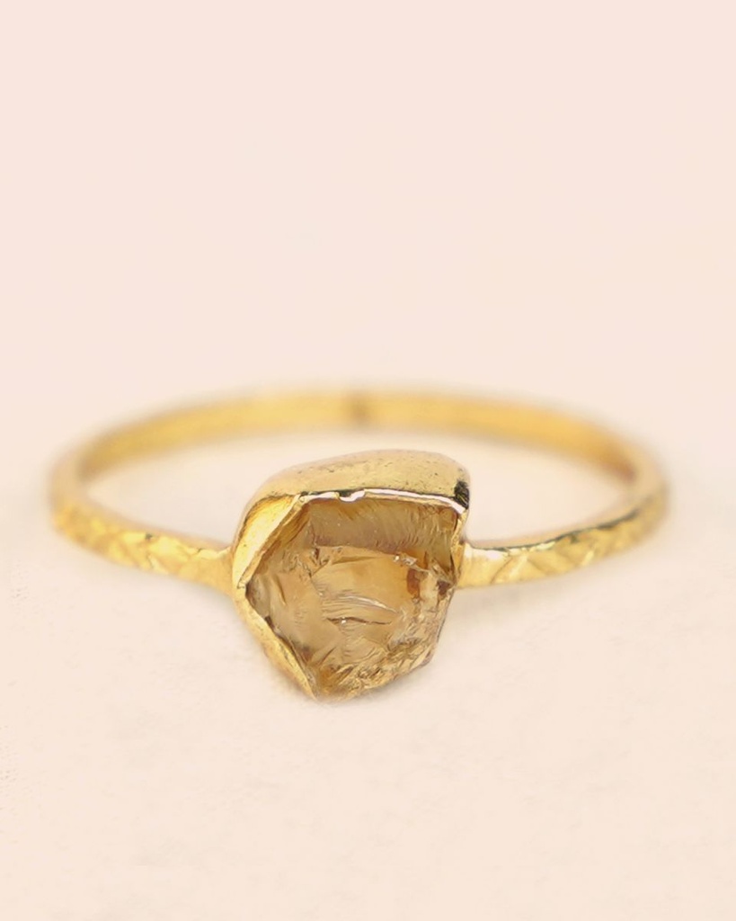 [MUJA-4339-GB-3-056] NOVEMBRE Argent Plaqué Or & Citrine (56) - Muja Juma
