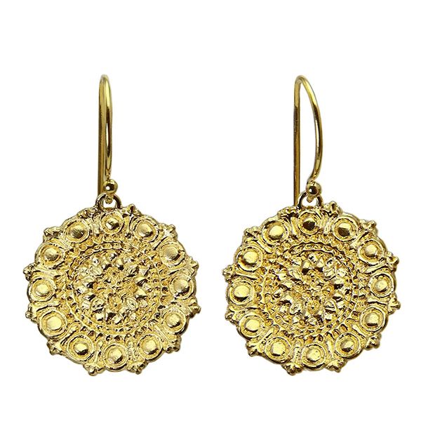 [FINE-EA-SP4329-S18K] KUMPUL Argent Plaqué Or [Boucles d'Oreilles]