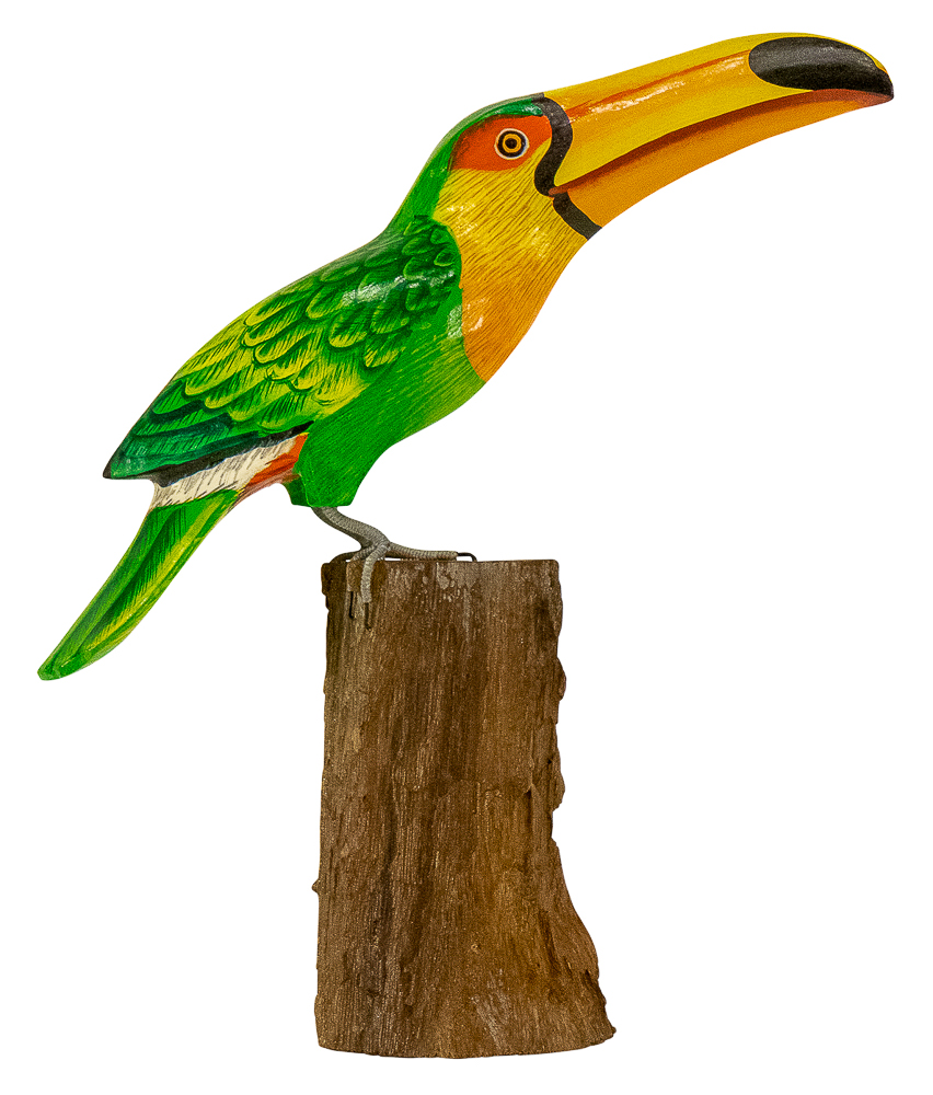 [BIGP-TOUCW32] TOUCAN Vert, Orange, Jaune [Oiseaux en bois]