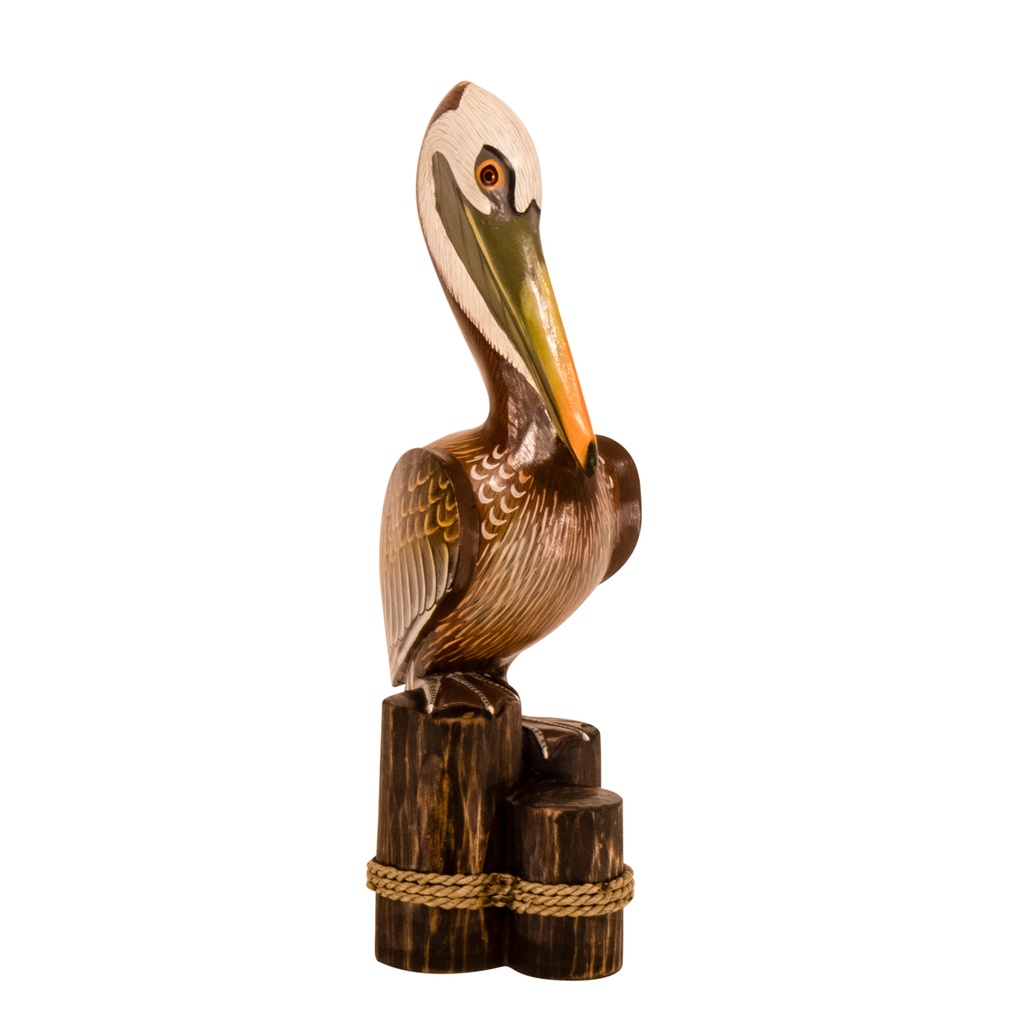 [BIGP-PELICW50] PELICAN Brun, Kaki [Oiseaux en bois]