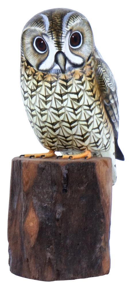 [BIGP-HIBOUW23] HIBOU Brun, Noir, Blanc [Oiseaux en bois]