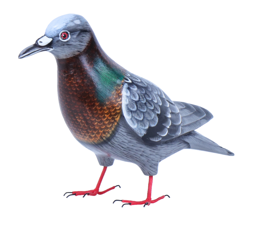 [BIGP-PIGEONW18] PIGEON Gris, Brun, Vert [Oiseaux en bois]